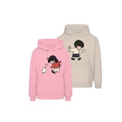 Adorable Couple Hoodies with Cartoon Design