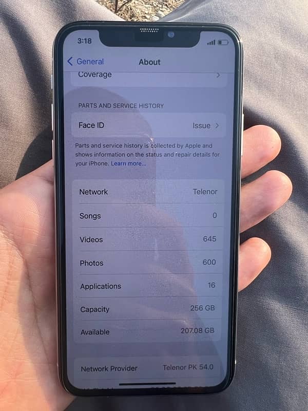 iphone x PTA Approved 256gb 6