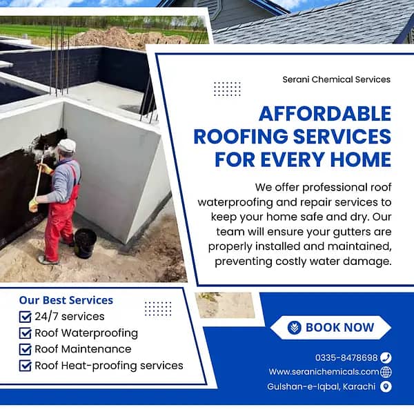 ROOF WATERPROOFING | HEAT PROOFING | WASHROOM LEAKAGE | WATER TANK 3