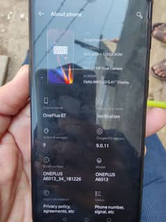 OnePlus 6t 8/128 dual SIM approved