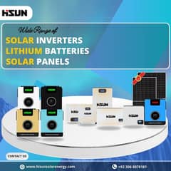 HiSUN HYBRID SOLAR INVERTER'S & LITHIUM BATTERIES