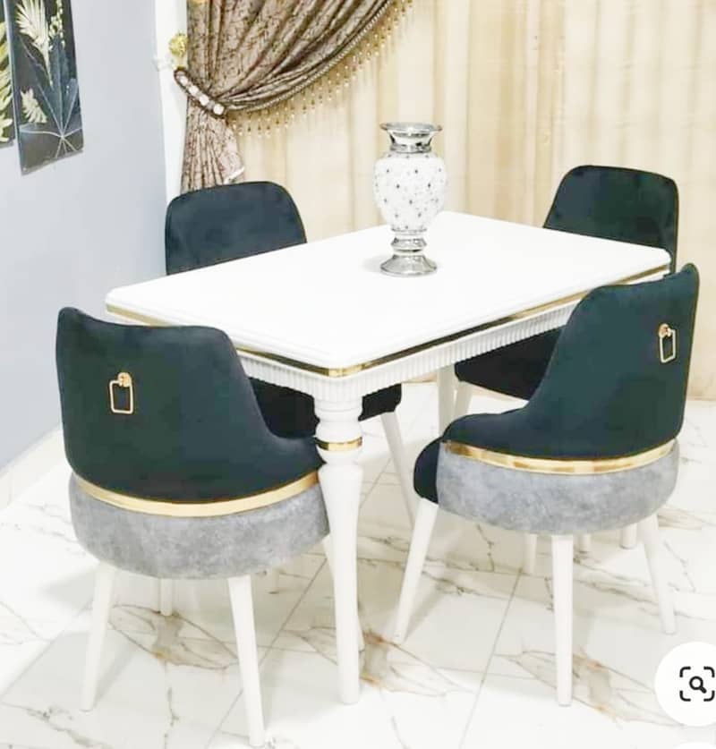 6 seater turkey style dining set/marble top table/wooden chair/table 0