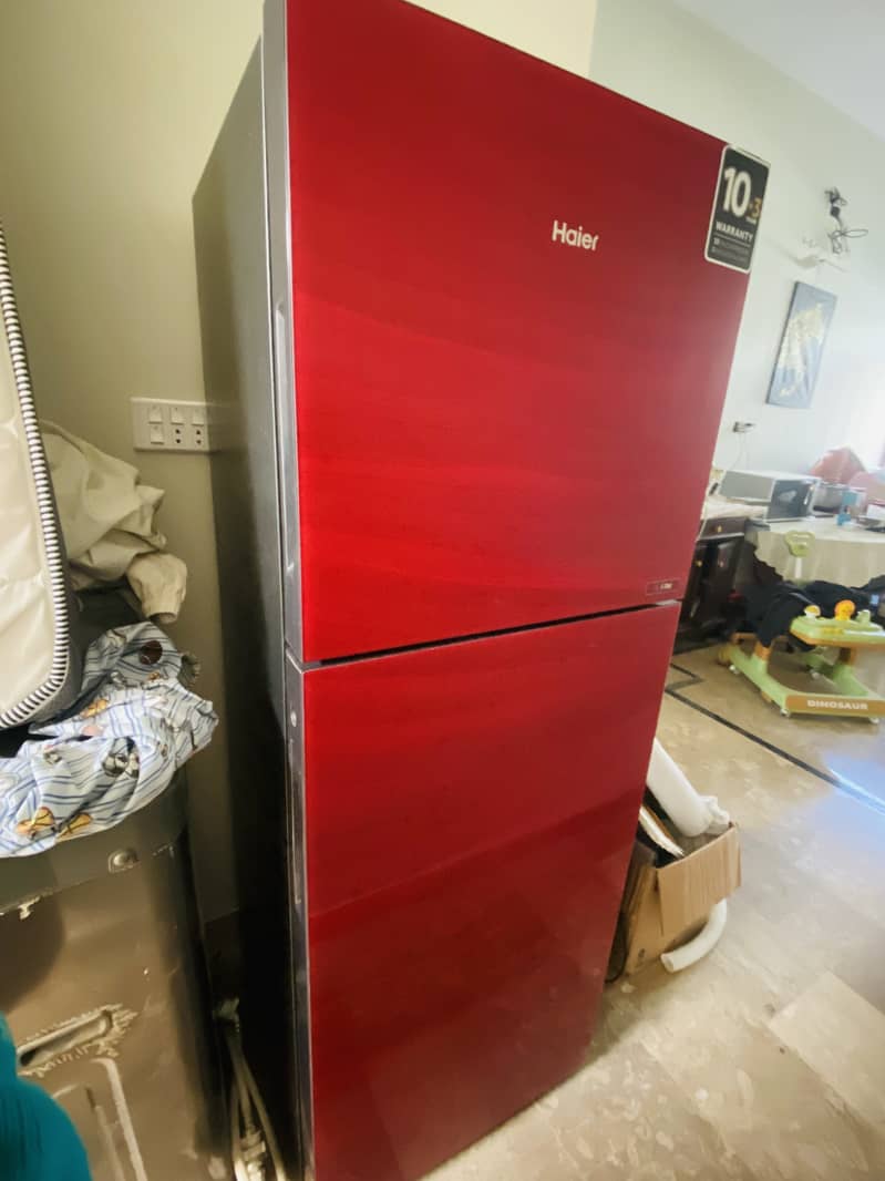 Hair brand new glass door refrigerator 1