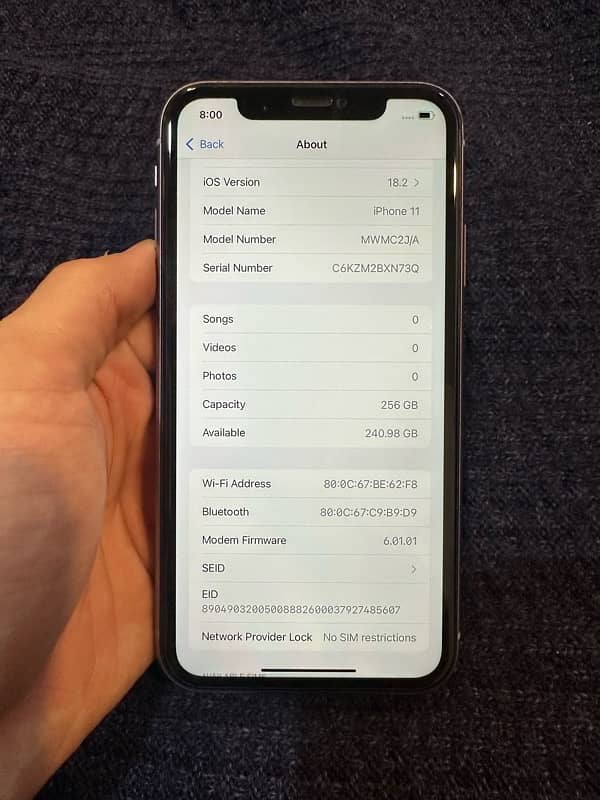 IPHONE 11 PTA APPROVED 256GB 11