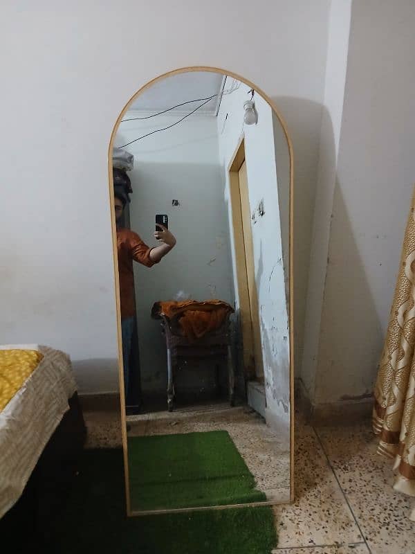 Full-length mirror with solid wood frame 1