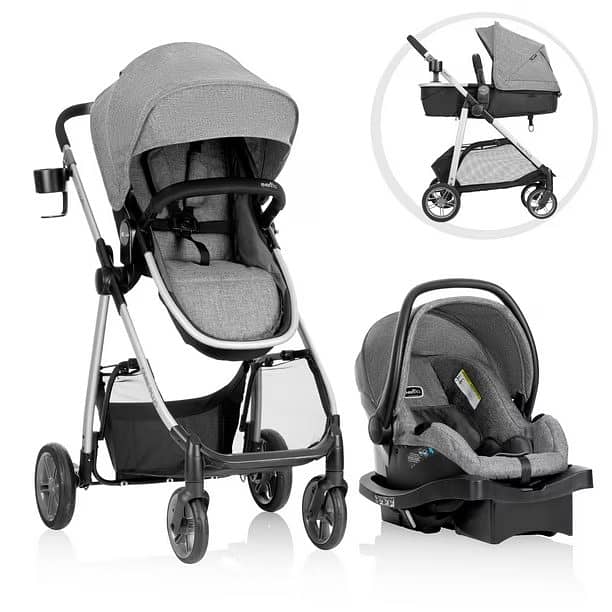 Evenflo Omni Plus Modular Travel System + Infant Car Seat 4