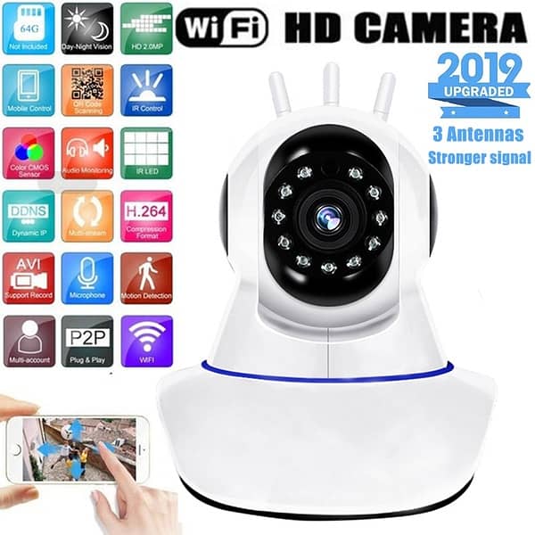 IP WIRELESS CAMERA 360 WITH 3 ANTENNA V380 PRO 3