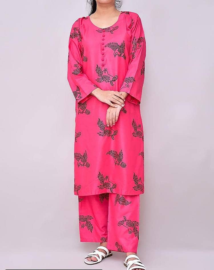 "Premium 2-Piece Women Stitched Linen Printed Suit | Stylish & Afford 1