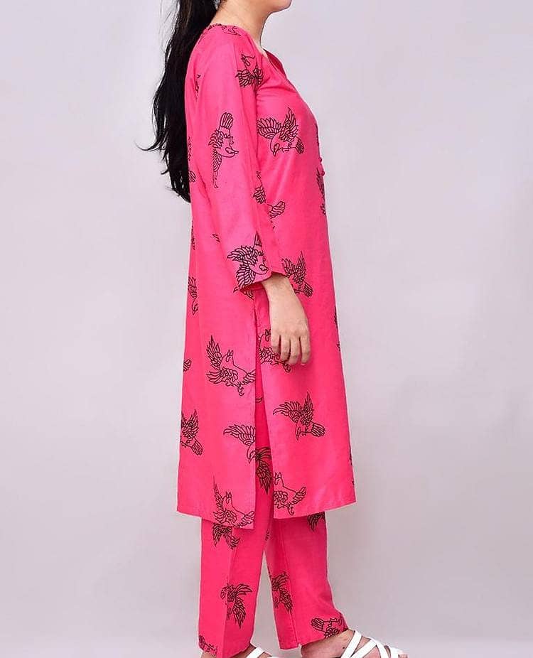 "Premium 2-Piece Women Stitched Linen Printed Suit | Stylish & Afford 2