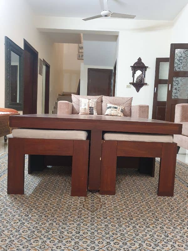 coffee table with stools 1