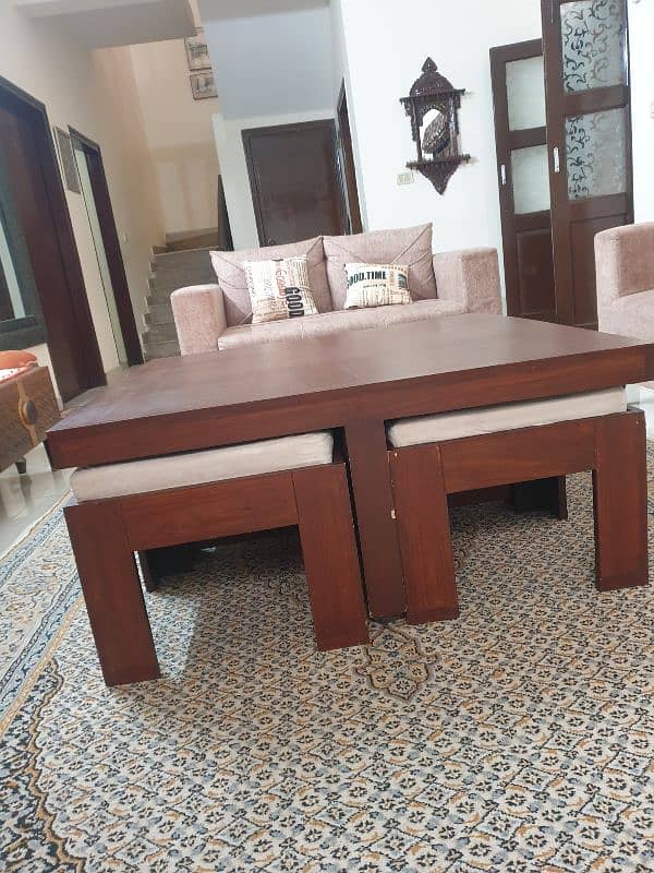 coffee table with stools 2