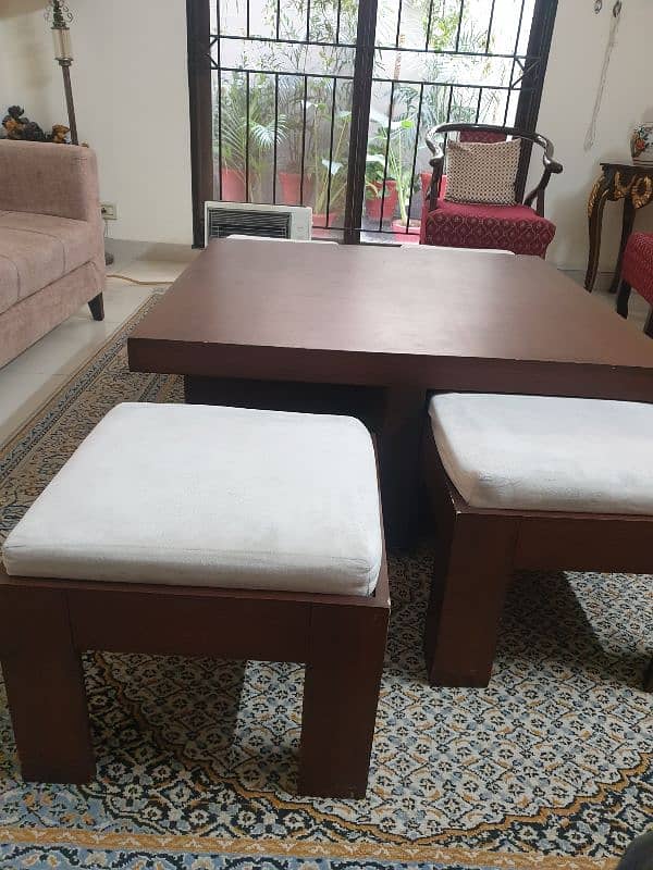 coffee table with stools 4