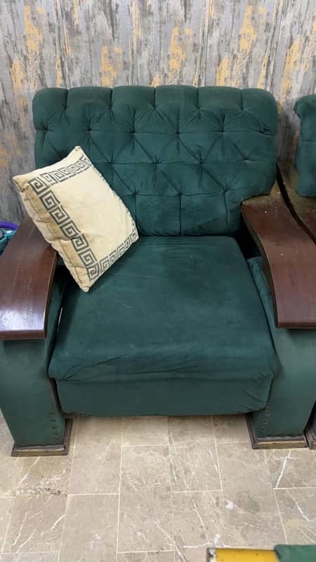 4 seater sofa set woden style 1