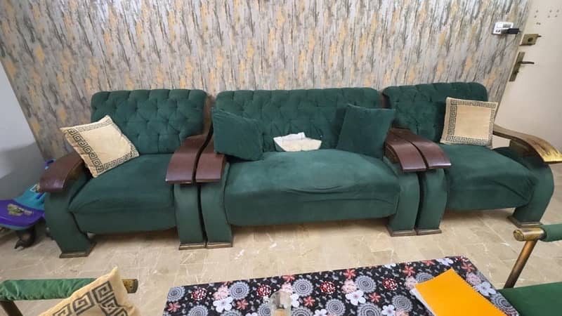 4 seater sofa set woden style 4