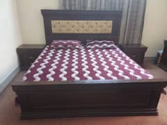 King size wooden bed