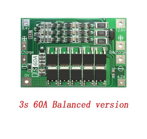 BMS 3S 40A 18650 BMS Lithium Battery Protection Enhanced Module 40A 6