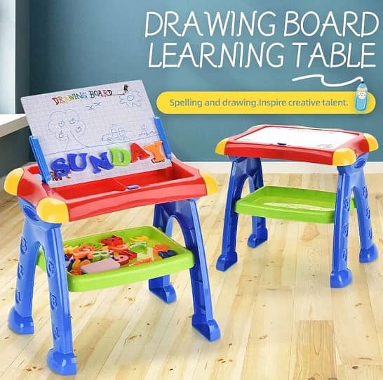 3 IN 1 Magnetic Learning Table Educational Toys Study Table 3