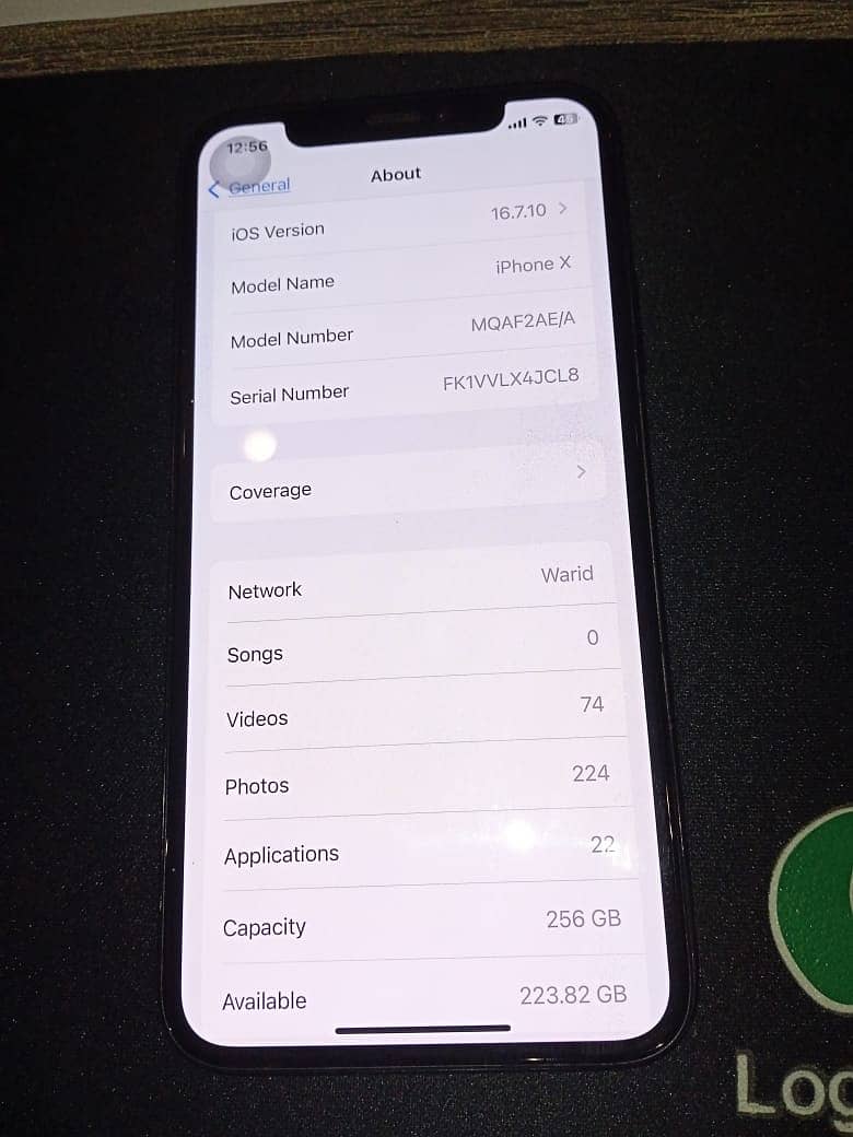 Apple iPhone X PTA APPROVED 256GB Black 100% Working no Fault 3