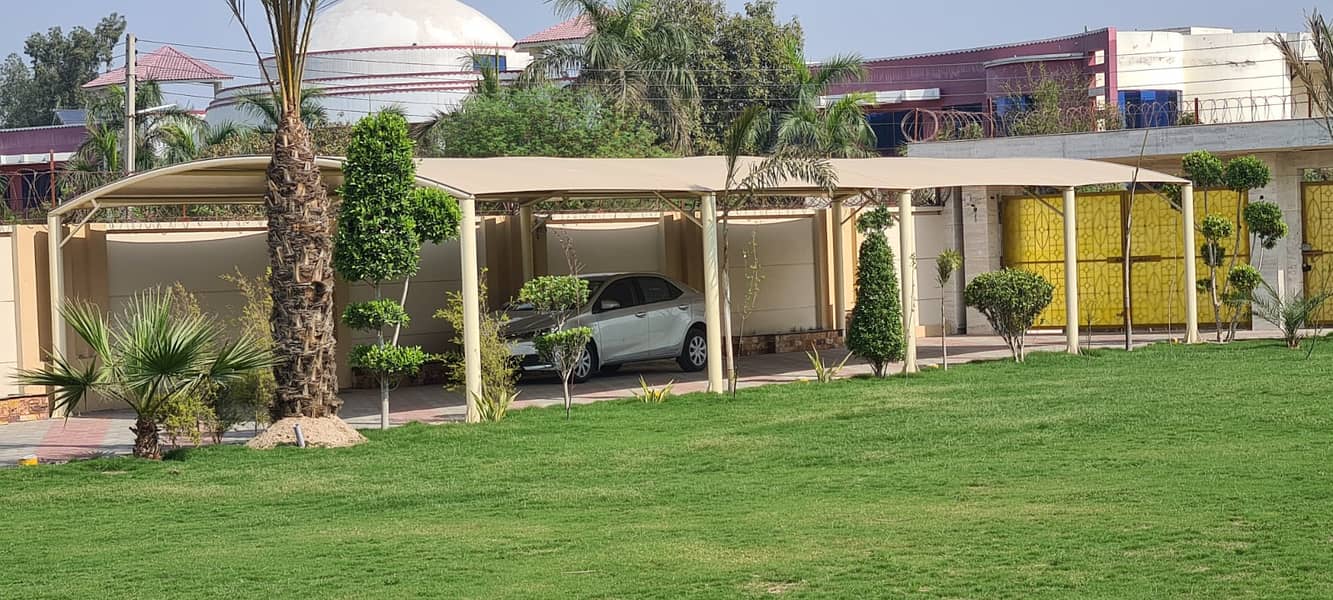 Parking Shed, shade for all purposes Tensile Canopy for Hotel Roof & 1