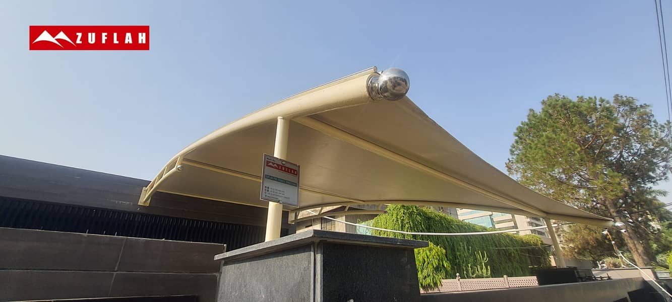 Parking Shed, shade for all purposes Tensile Canopy for Hotel Roof & 3