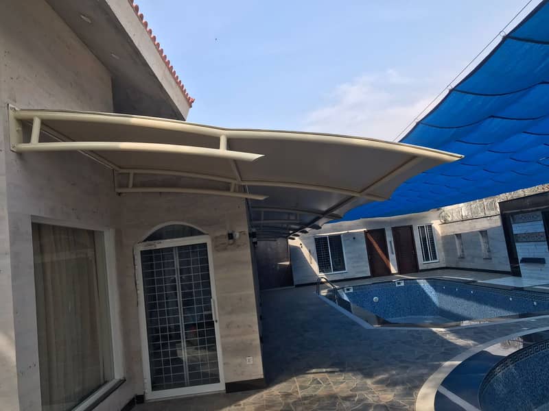 Parking Shed, shade for all purposes Tensile Canopy for Hotel Roof & 5