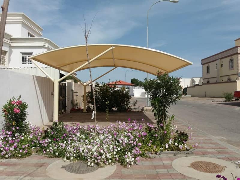 Parking Shed, shade for all purposes Tensile Canopy for Hotel Roof & 11