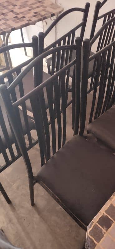 20 chairs and 5 steel tables for sale in sialkot pull aig 1