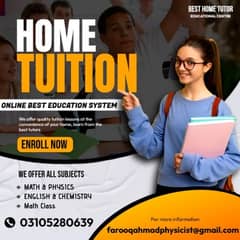 HOME TUTOR/ ONLINE TUTOR