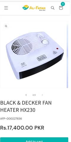 Black & Decker Fan Heater 2400W