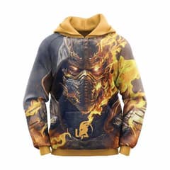 unisex mustard polyester fleece hoodie 1 pc