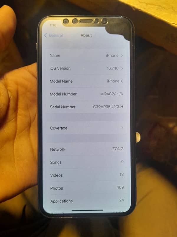 iphone X Sim working 64 gb 4