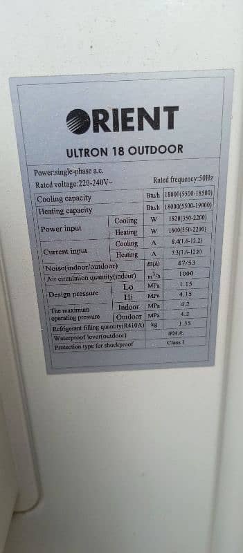 Orient 1.5 ton DC inverter 1