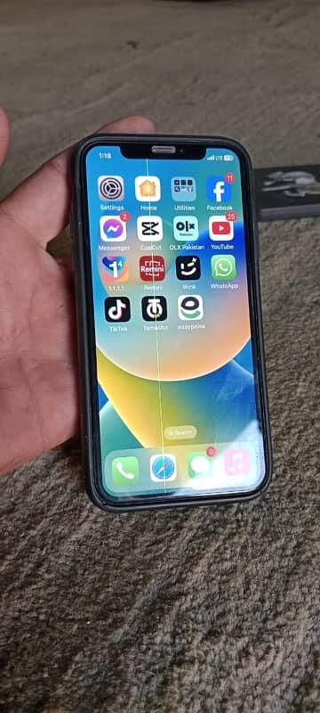 I phone x white color pta approved with full box trotone Available 5