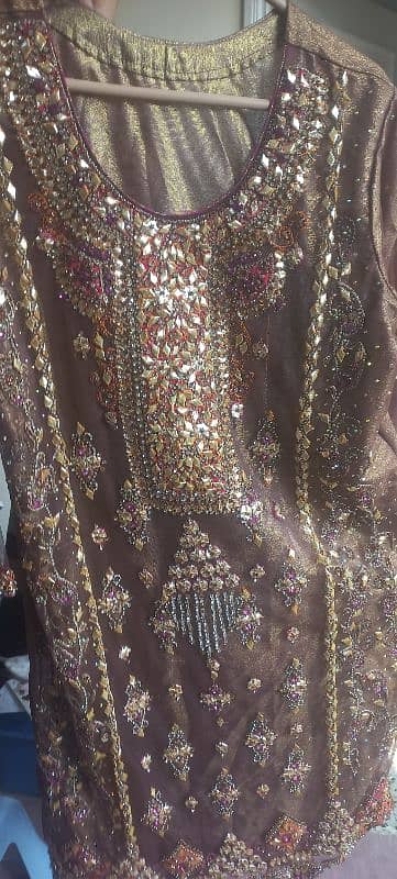 preloved gota work gharara 3 piece 1