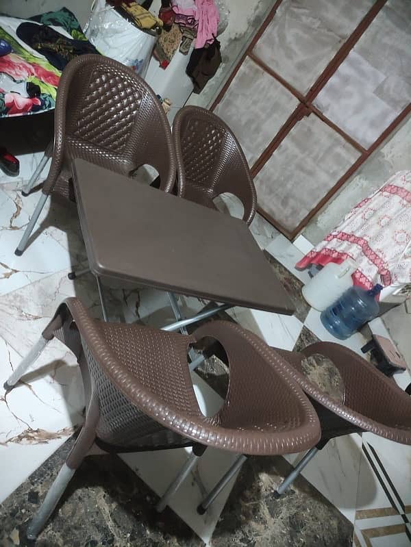 4 Plastic Chair and 1 Table 2 days uses 3