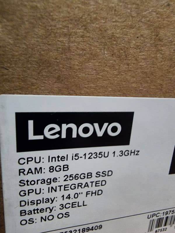 Lenovo core i5 12th gen 8gb ram 256ssd 1