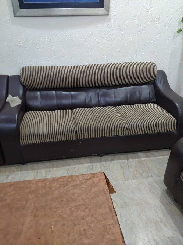 Solid Sofa Set & Chairs 2