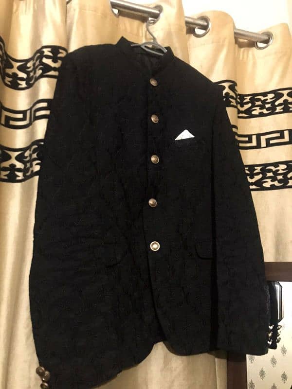 Black prince Embroidered Coat just one time used 1