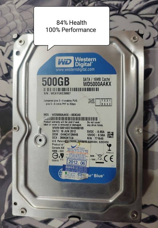 WD 500gb hard disk for Computer 0