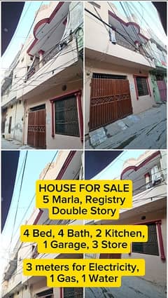 5 marla House, Registry, 3 Electricity meter, Ready to live