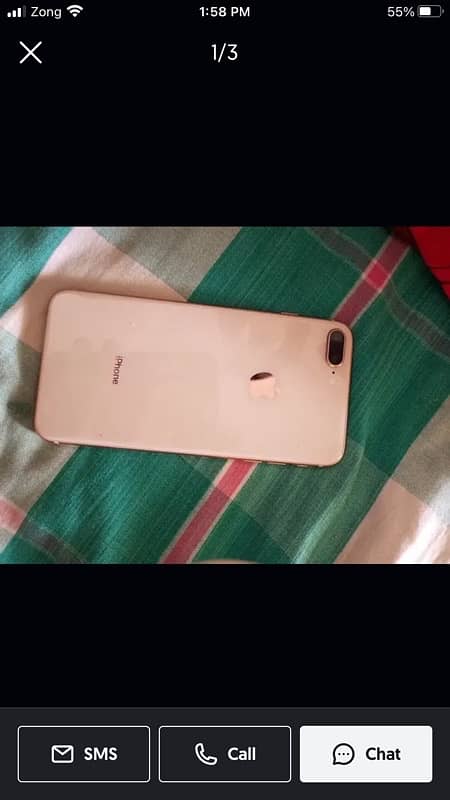 I phone 8 + for sale golden colour 0