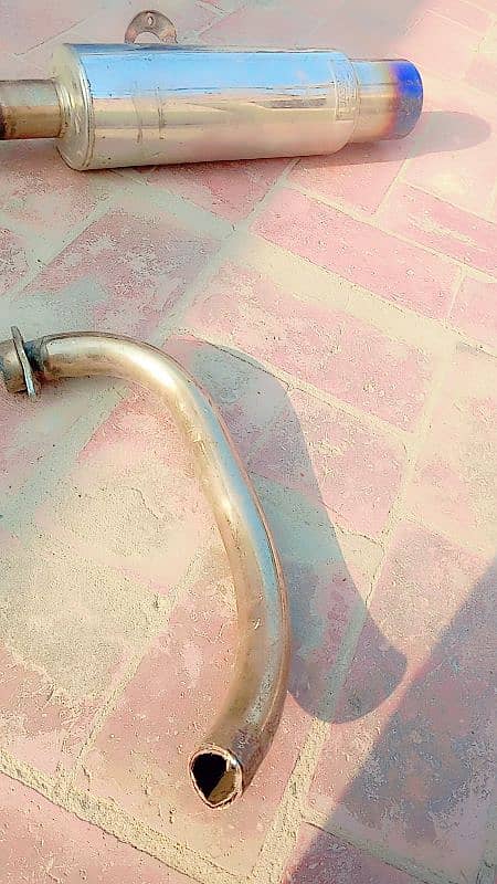 exhaust ybr with bend gari KO bhi lga salty hen 03007390198 1