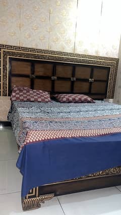 Bed with mattress | Double bed | Wooden bed | Luxury Furniture