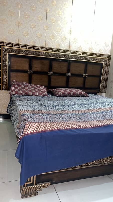 Bed with mattress | Double bed | Wooden bed | Luxury Furniture 0