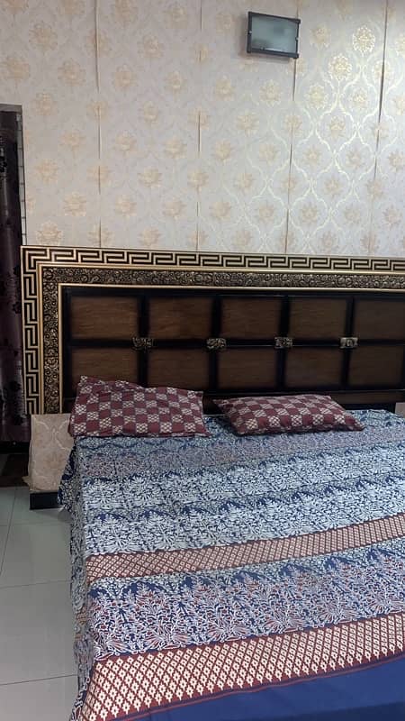 Bed with mattress | Double bed | Wooden bed | Luxury Furniture 1