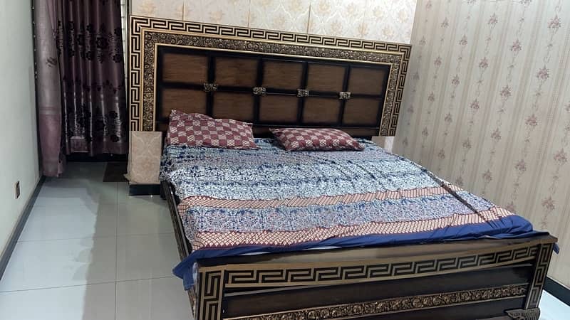 Bed with mattress | Double bed | Wooden bed | Luxury Furniture 4