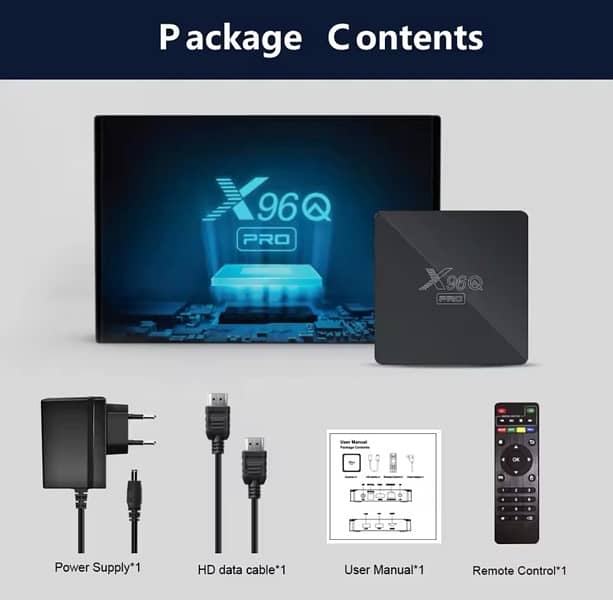 Original X96Q PRO Smart TV BOX Android10.0 2