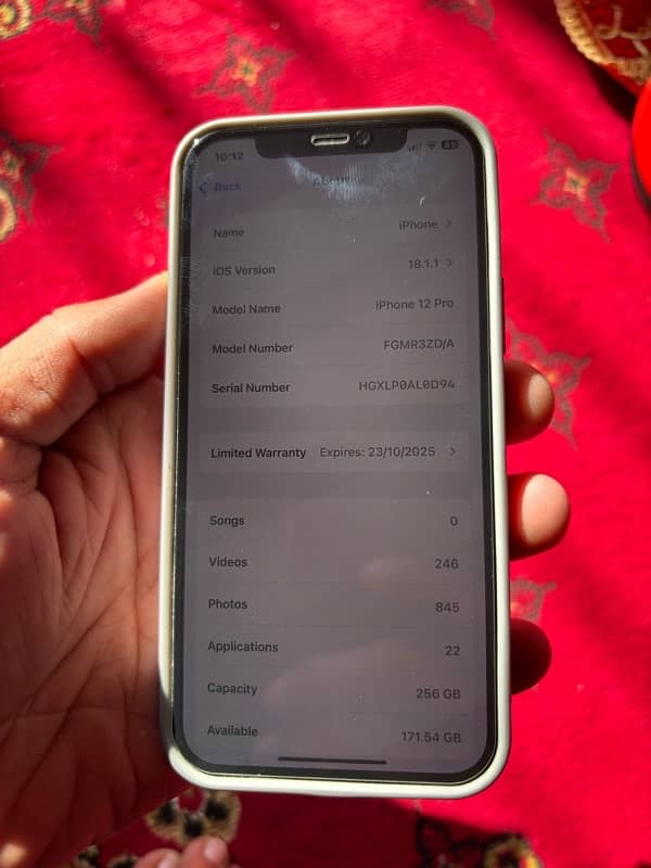 iphone 12 pro 256 gb PTA Approved. 10