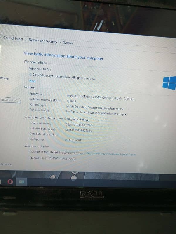 Dell Core i3 2nd Gen 500Gb Hard 8 Gb Ram 10by 10 6