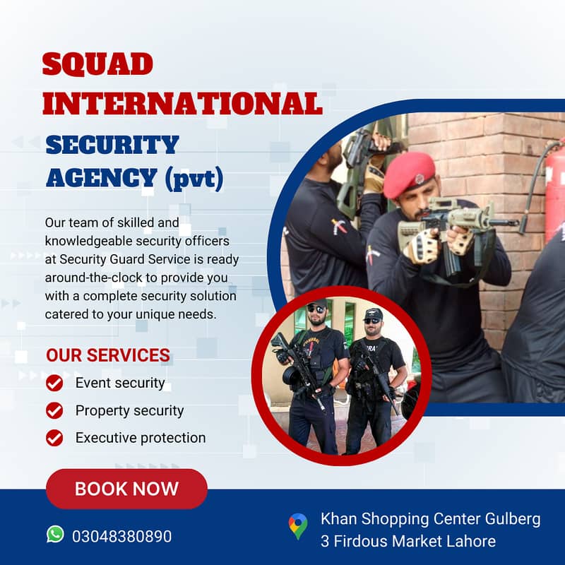 Security Guard Services, Personal Guard , SSG Commandos Protocol 0